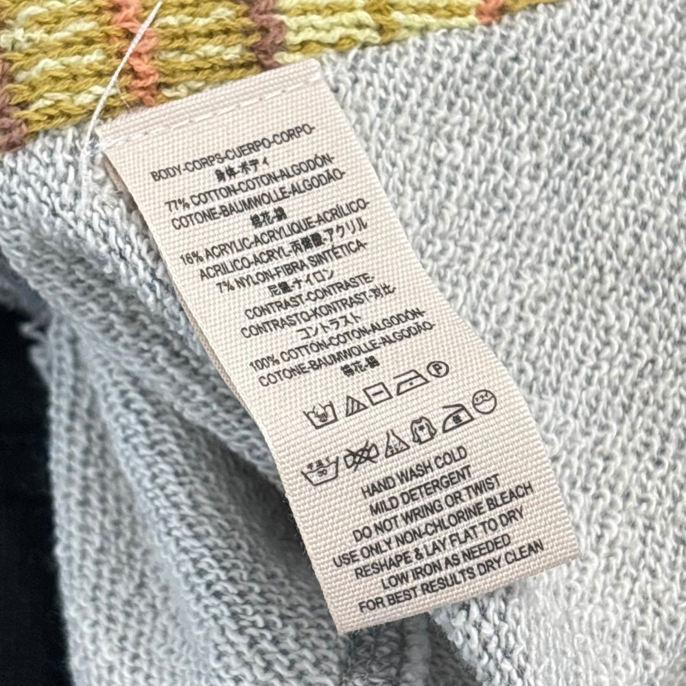 Free People Cropped Crochet Top Knit Oversized Sweater Woven Hippie Sz M - Picture 6 of 6